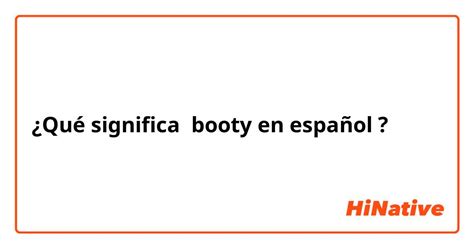 booty en español